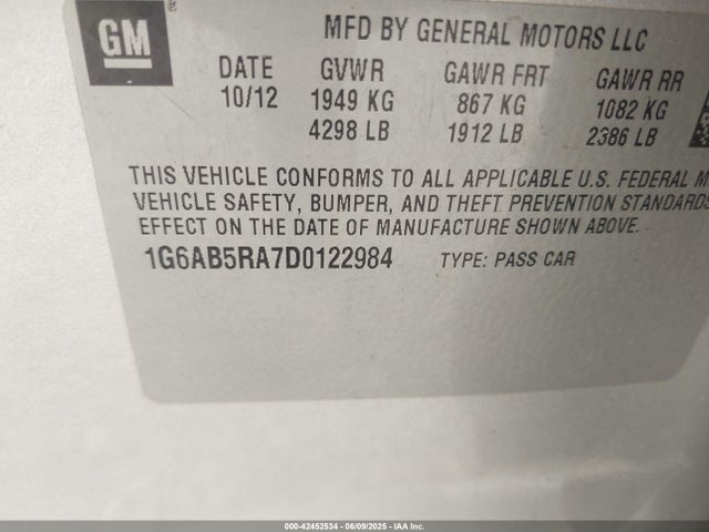 2013 CADILLAC ATS 1G6AB5RA7D0122984 Photo 8