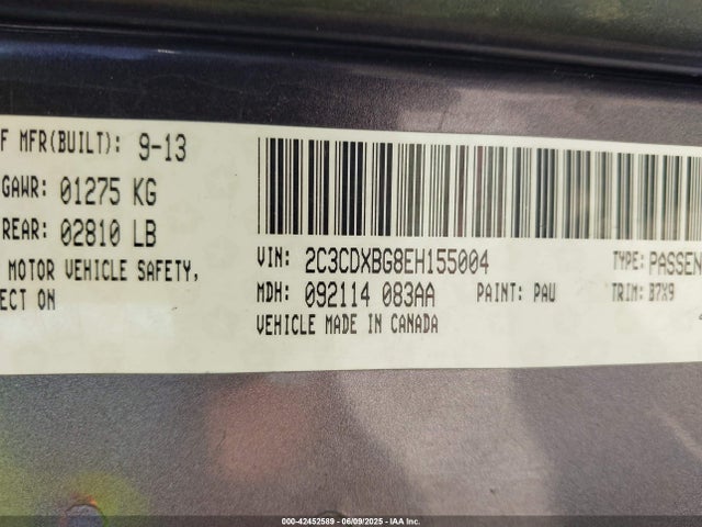 Dodge 2014 2014 2C3CDXBG8EH155004 Image 9