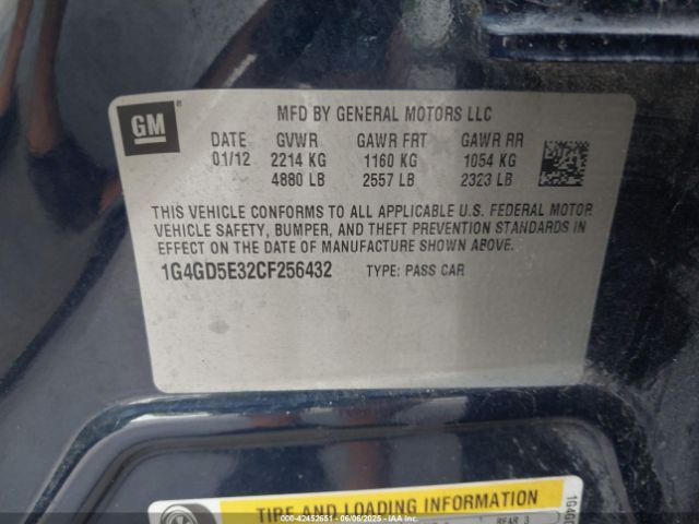 2012 BUICK LACROSSE 1G4GD5E32CF256432 Photo 8