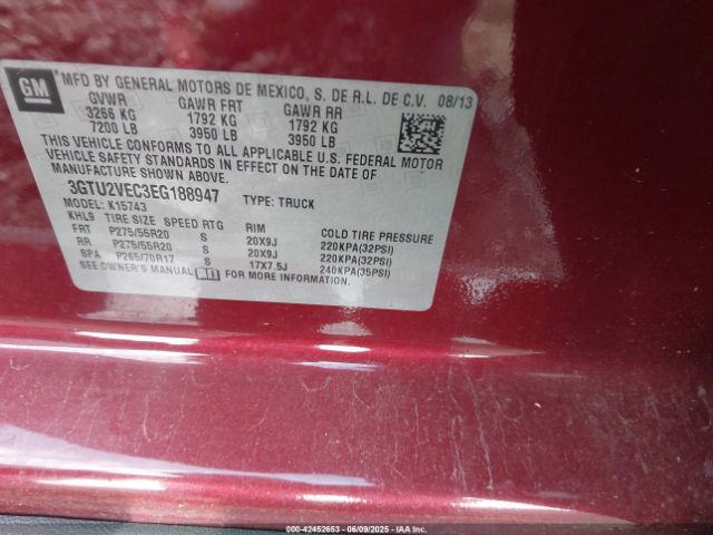 2014 GMC SIERRA 1500 3GTU2VEC3EG188947 Photo 8