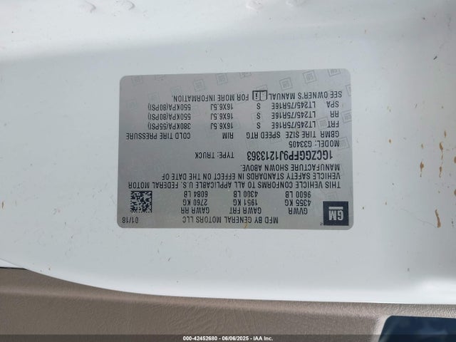 1GCZGGFP9J1213363 Chevrolet EXPRESS G3500