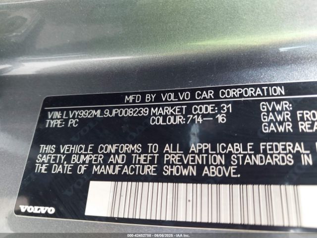 2018 VOLVO S90 LVY992ML9JP008239 Photo 8
