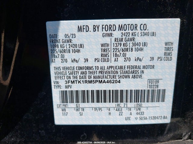 Ford 2023 2023 3FMTK1RM5PMA46204 Image 9