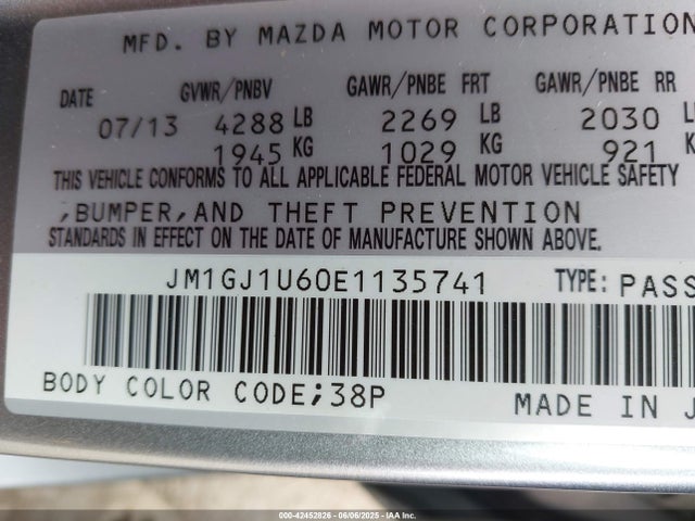 JM1GJ1U60E1135741 Mazda py
