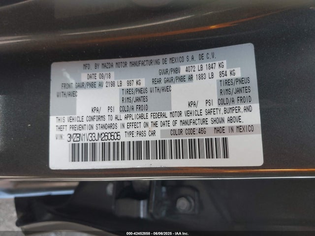 3MZBN1V33JM260505 Mazda py