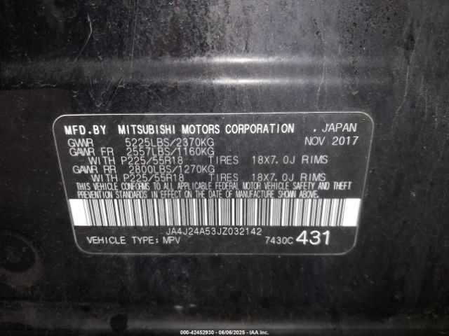 2018 MITSUBISHI OUTLANDER PHEV JA4J24A53JZ032142 Photo 8