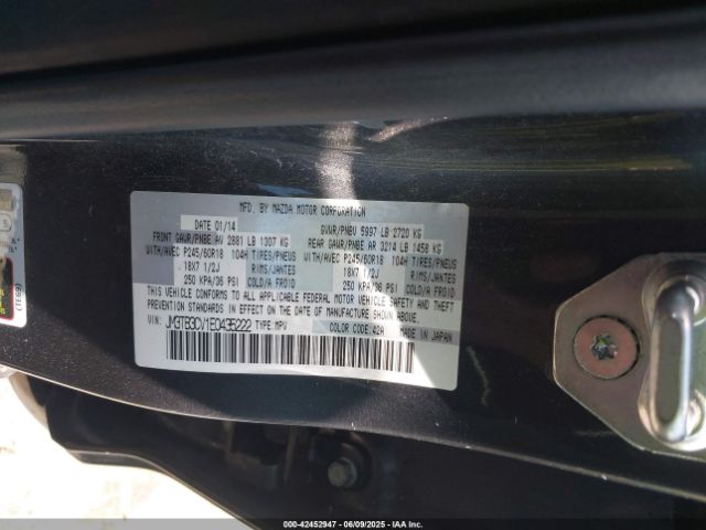 JM3TB3CV1E0435222 Mazda Cx-9 Touring