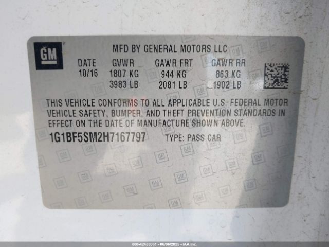 2017 CHEVROLET CRUZE 1G1BF5SM2H7167797 Photo 8
