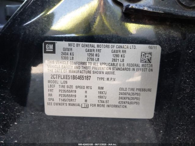 2011 GMC TERRAIN 2CTFLXE51B6465187 Photo 8