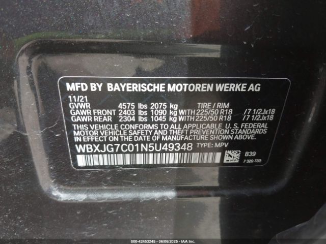 2022 BMW X1 WBXJG7C01N5U49348 Photo 8