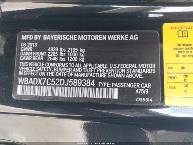 2013 BMW 335I WBADX7C52DJ589384 Photo 8