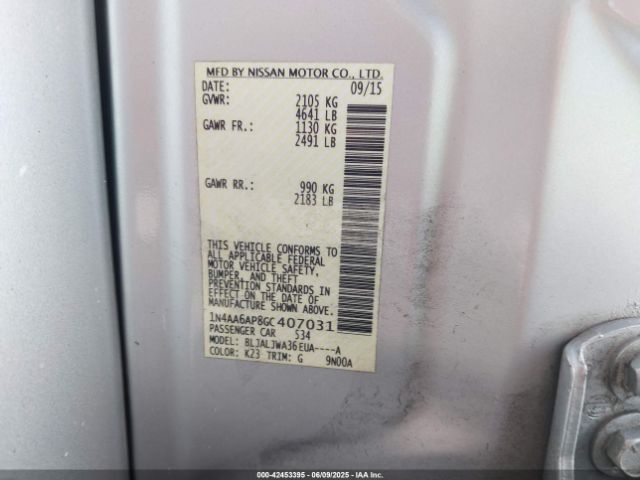 1N4AA6AP8GC407031 Nissan 2016