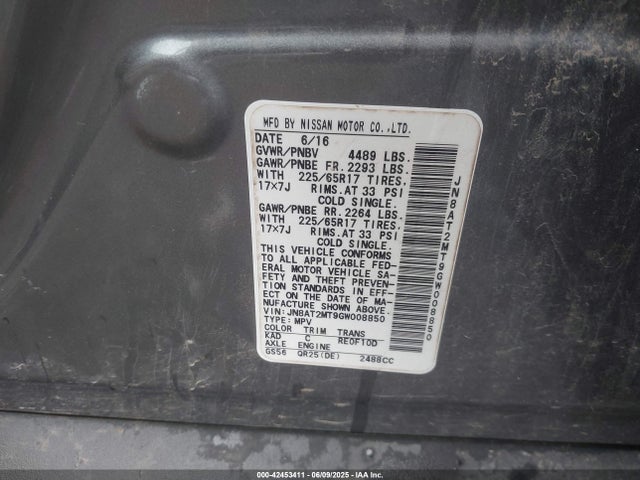 JN8AT2MT9GW008850 Nissan 2016