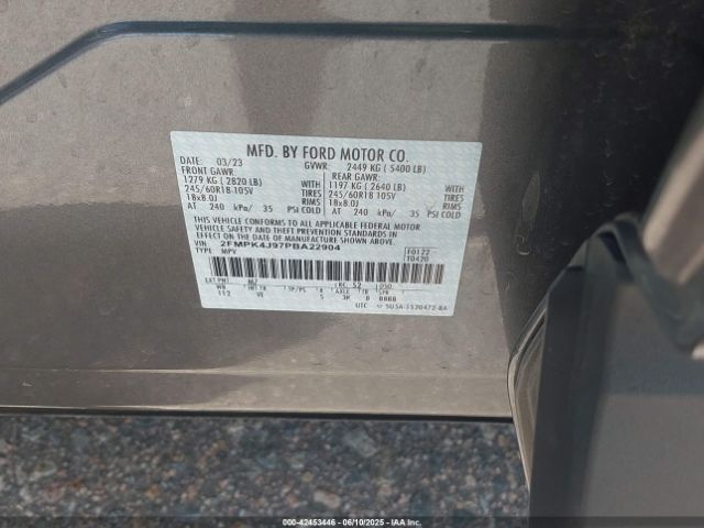 2FMPK4J97PBA22904 Ford gtdi