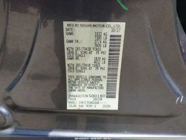 2018 NISSAN TITAN 1N6AA1EJ3JN500180 Photo 8