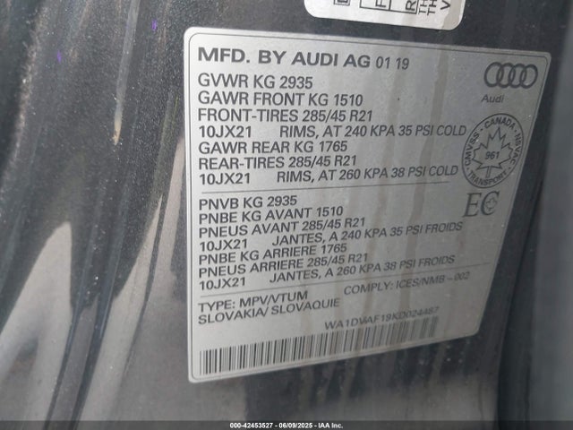 2019 AUDI Q8 WA1DVAF19KD024487 Photo 8