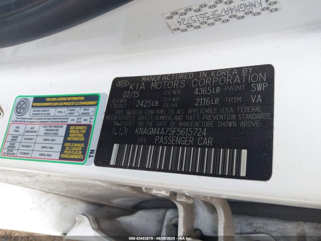 KIA dohc gdi theta ii 2015 KNAGM4A75F5615724 Image 9