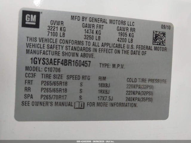 2011 CADILLAC ESCALADE 1GYS3AEF4BR160457 Photo 8
