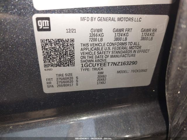 2022 CHEVROLET SILVERADO 1500 LTD 1GCUYEET7NZ163290 Photo 8