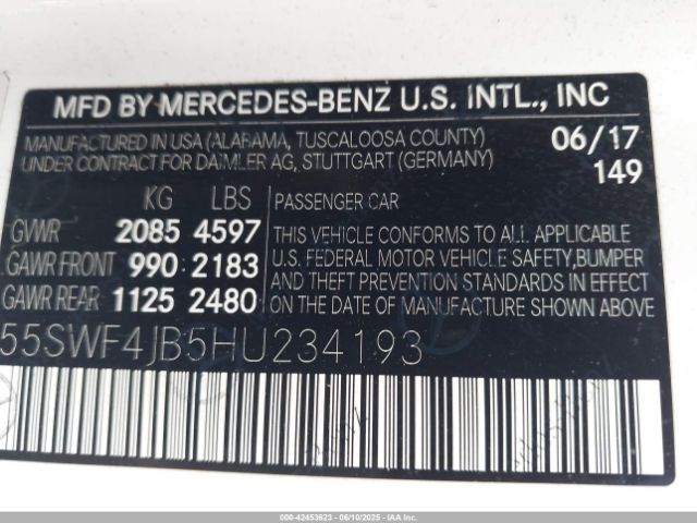 2017 MERCEDES-BENZ C 300 55SWF4JB5HU234193 Photo 8