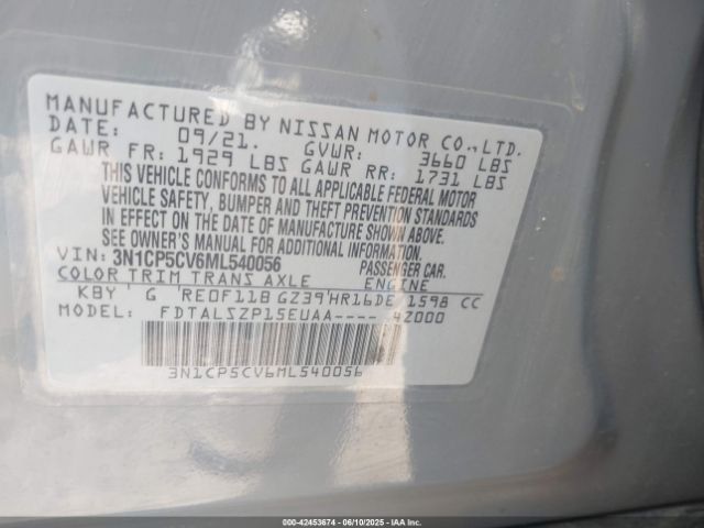 2021 NISSAN KICKS 3N1CP5CV6ML540056 Photo 8