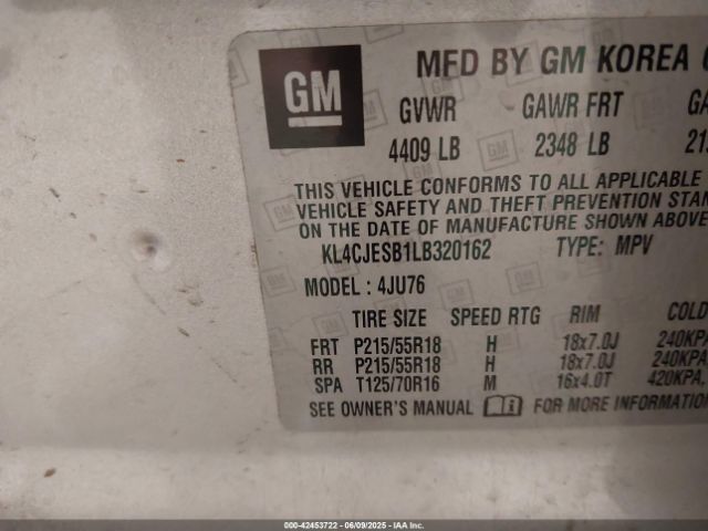 2020 BUICK ENCORE KL4CJESB1LB320162 Photo 8