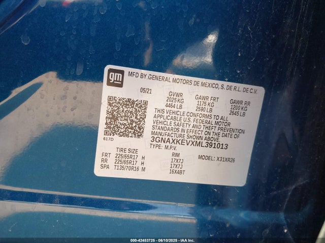 Chevrolet lyx 2021 3GNAXKEVXML391013 Image 9