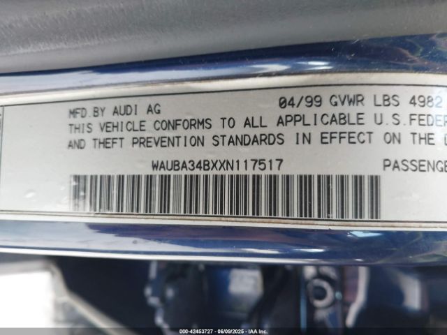 1999 AUDI A6 WAUBA34BXXN117517 Photo 8