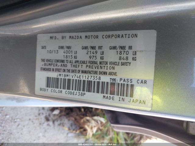 JM1BM1V74E1127358 Mazda Mazda3 I Touring