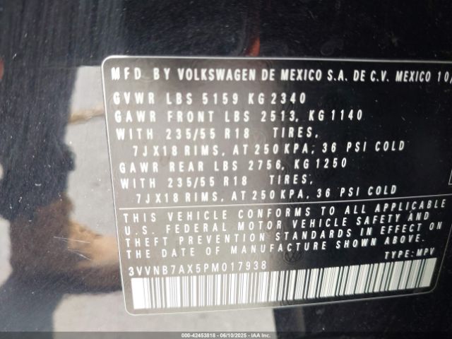 2023 VOLKSWAGEN TIGUAN 3VVNB7AX5PM017938 Photo 8