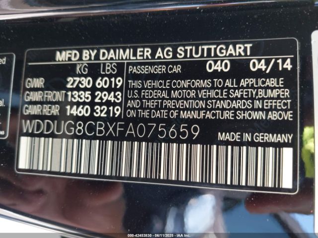 2015 MERCEDES-BENZ S 550 WDDUG8CBXFA075659 Photo 8