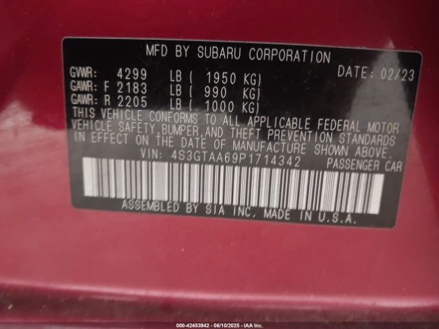 2023 SUBARU IMPREZA 4S3GTAA69P1714342 Photo 8