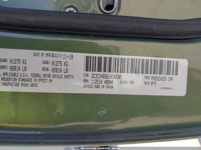 2C3CDXBG6LH102301 Dodge 2020