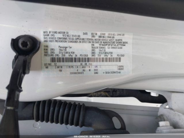 2018 FORD FOCUS 1FADP3F27JL277094 Photo 8