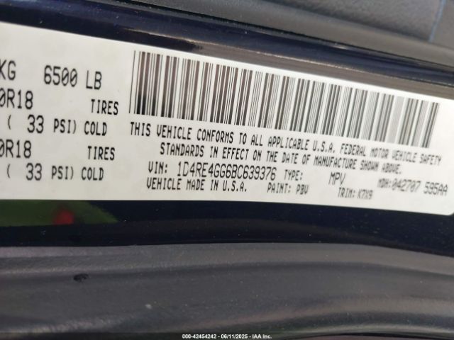 2011 DODGE DURANGO 1D4RE4GG6BC639376 Photo 8