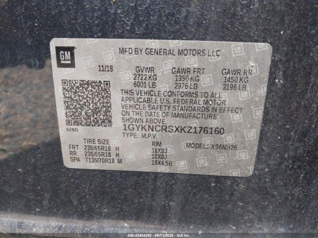 2019 CADILLAC XT5 1GYKNCRSXKZ176160 Photo 8