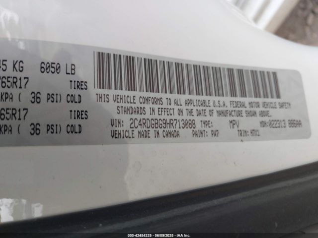 2017 DODGE GRAND CARAVAN 2C4RDGBG9HR713088 Photo 8