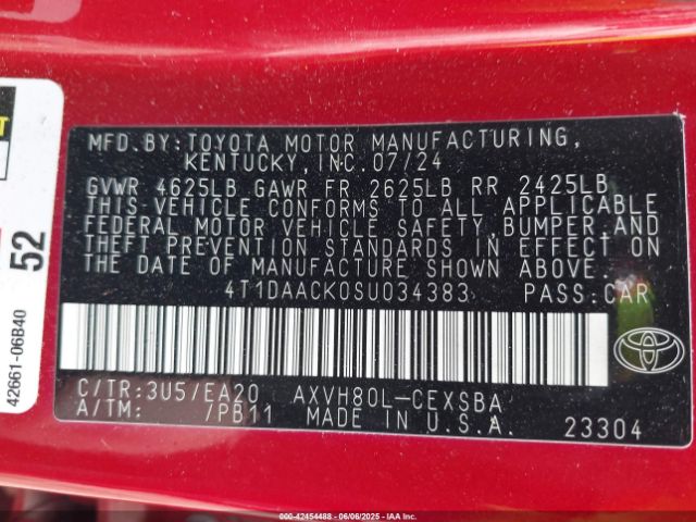 4T1DAACK0SU034383 Toyota CAMRY SE