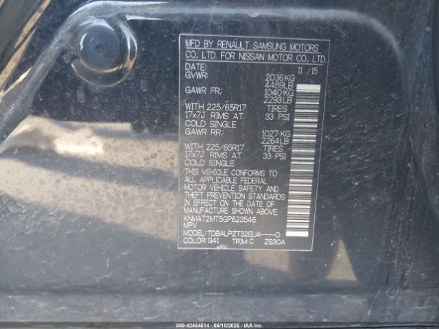 KNMAT2MT5GP623546 Nissan 2016