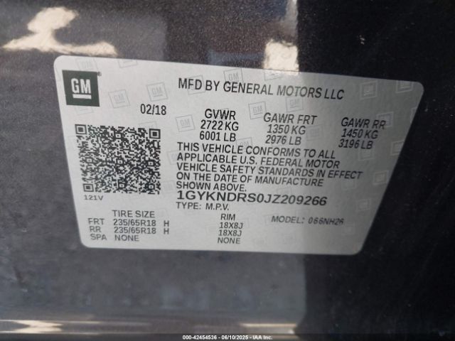 2018 CADILLAC XT5 1GYKNDRS0JZ209266 Photo 8