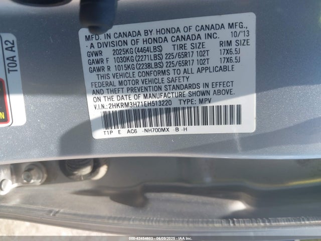 2HKRM3H71EH513220 Honda k24z7