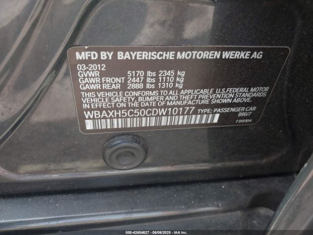 2012 BMW 528I WBAXH5C50CDW10177 Photo 8