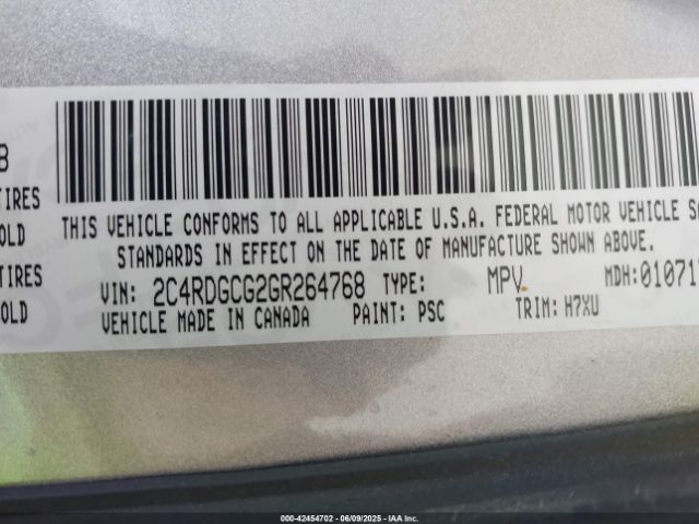 2016 DODGE GRAND CARAVAN 2C4RDGCG2GR264768 Photo 8