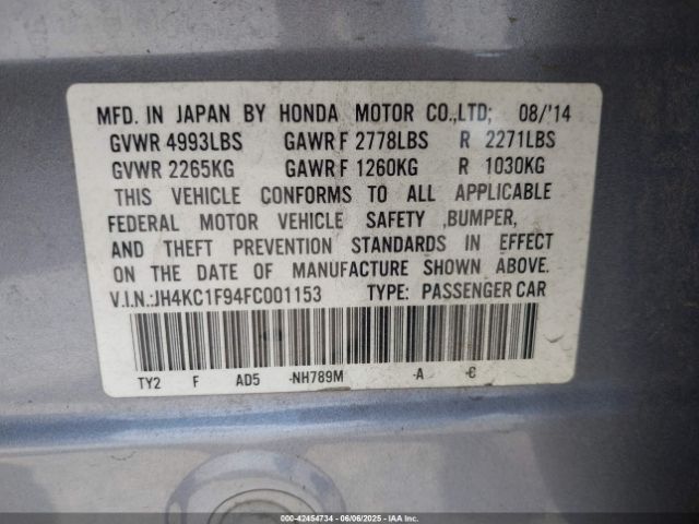 2015 ACURA RLX JH4KC1F94FC001153 Photo 8