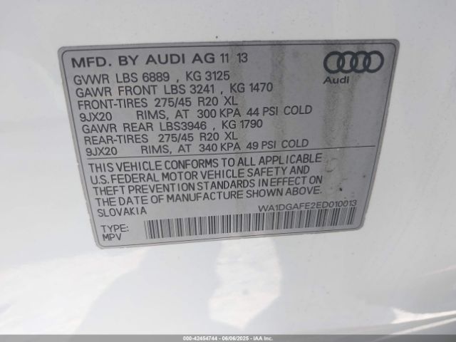 2014 AUDI Q7 WA1DGAFE2ED010013 Photo 8