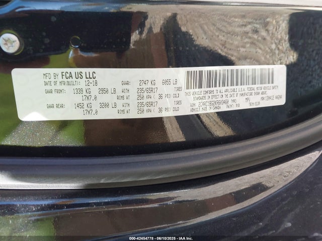 Chrysler Pacifica 2019 2C4RC1BG2KR603460 Image 9