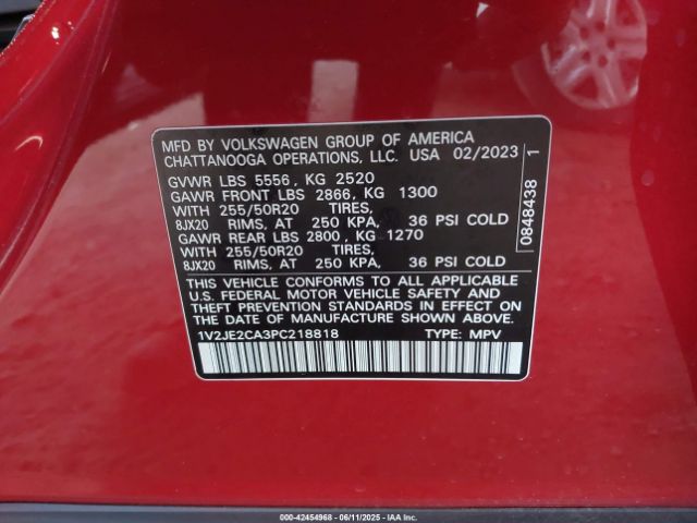 2023 VOLKSWAGEN ATLAS CROSS SPORT 1V2JE2CA3PC218818 Photo 8