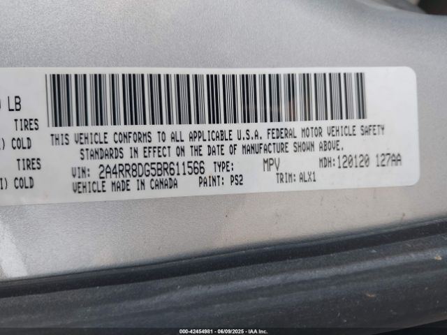 2011 CHRYSLER TOWN & COUNTRY 2A4RR8DG5BR611566 Photo 8
