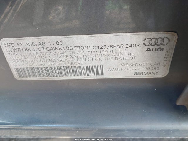 2010 AUDI A4 WAUEFAFL4AN033080 Photo 8
