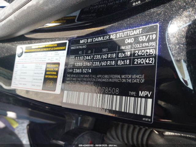 2019 MERCEDES-BENZ GLC 300 WDC0G4KB0KV178508 Photo 8